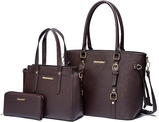 3PCS Purses for Women Tote Purse and Wallet Set Shoulder Bags